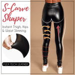 Stretch Fit Kunstleer Shaper Legging-Koopje.com