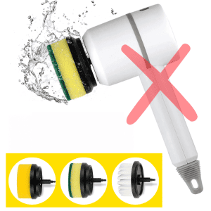 BrushNinja Elektrische Reinigungsbürste – Bringe mühelos den Glanz jeder Oberfläche zurück - Extra Aufsteckbürsten (3 Stück)