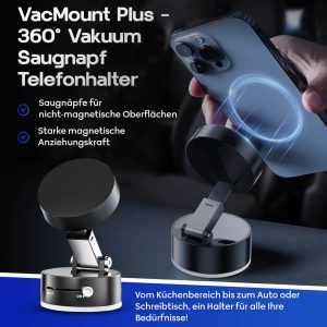 VacMount Plus -360° Vakuum Saugnapf Telefonhalter