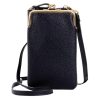 Fiora — Mini Crossbody Damentelefon-Tasche - Schwarz