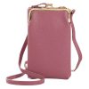 Fiora — Mini Crossbody Damentelefon-Tasche - Dunkelrosa