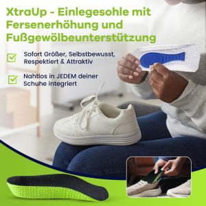 XtraUp - Einlegesohle mit Fersenerhöhung und Fußgewölbeunterstützung