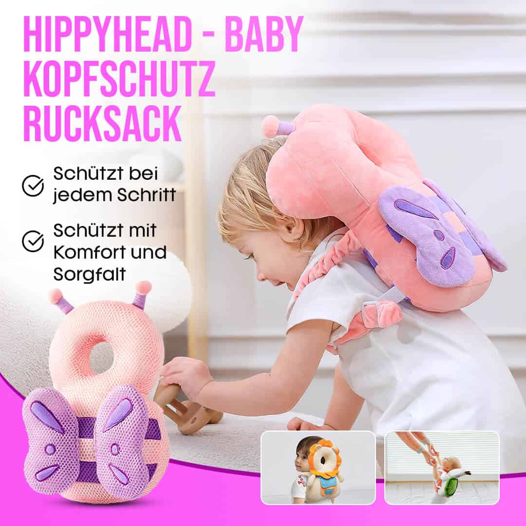 HippyHead Baby-Rucksack – Kopfschutz beim Krabbeln &amp; Laufen