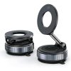 VacMount Elite – Magnetische Telefonhalter mit Vakuumsaugnapf und 360° Drehung - Schwarz