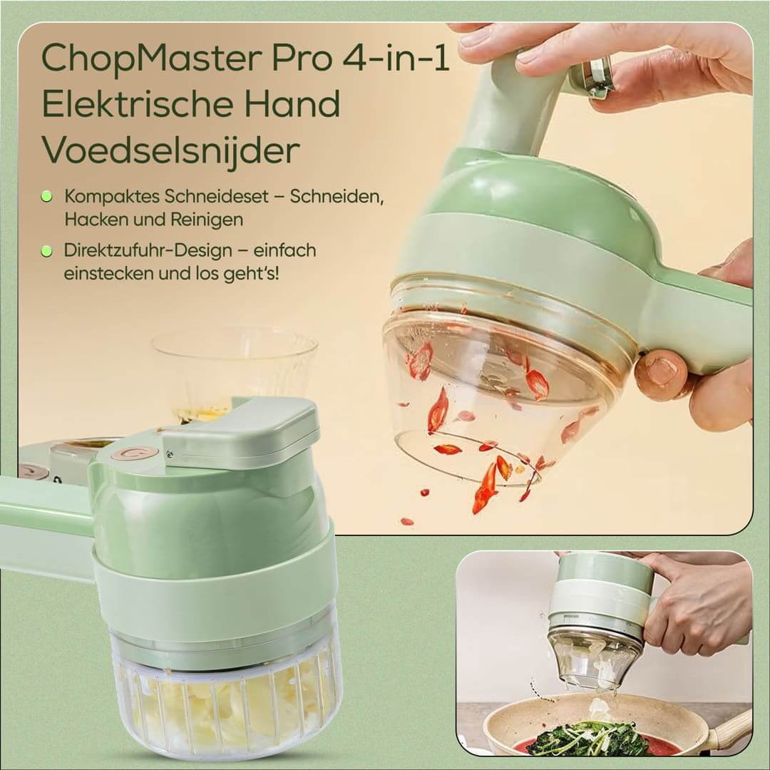ChopMaster Pro – 4-in-1 Elektrischer Lebensmittelschneider &amp; Fleischwolf