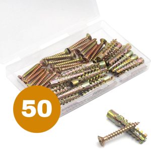 GripPlug Metall-Dübel – stabile Wanddübel für jede Aufgabe - 50-teiliges Set