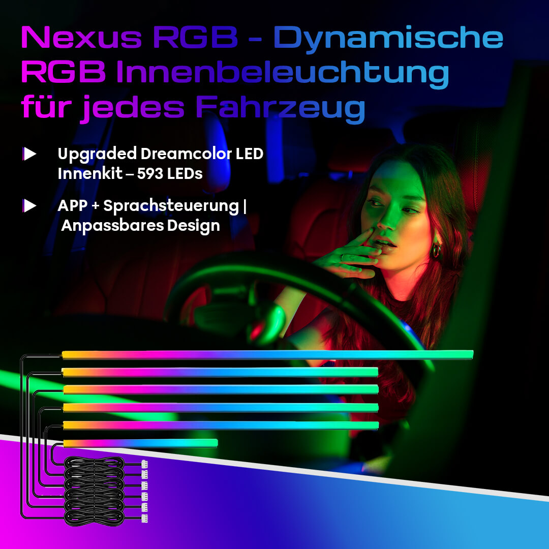 Nexus RGB Auto-Innenbeleuchtung – Dynamische LED-Lichtstreifen