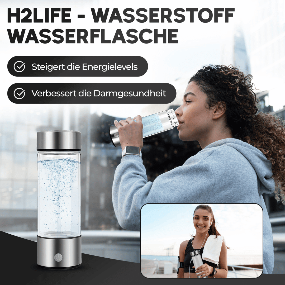 H2Life Wasserstoff-Wasserflasche – Gesundheit &amp; Anti-Aging