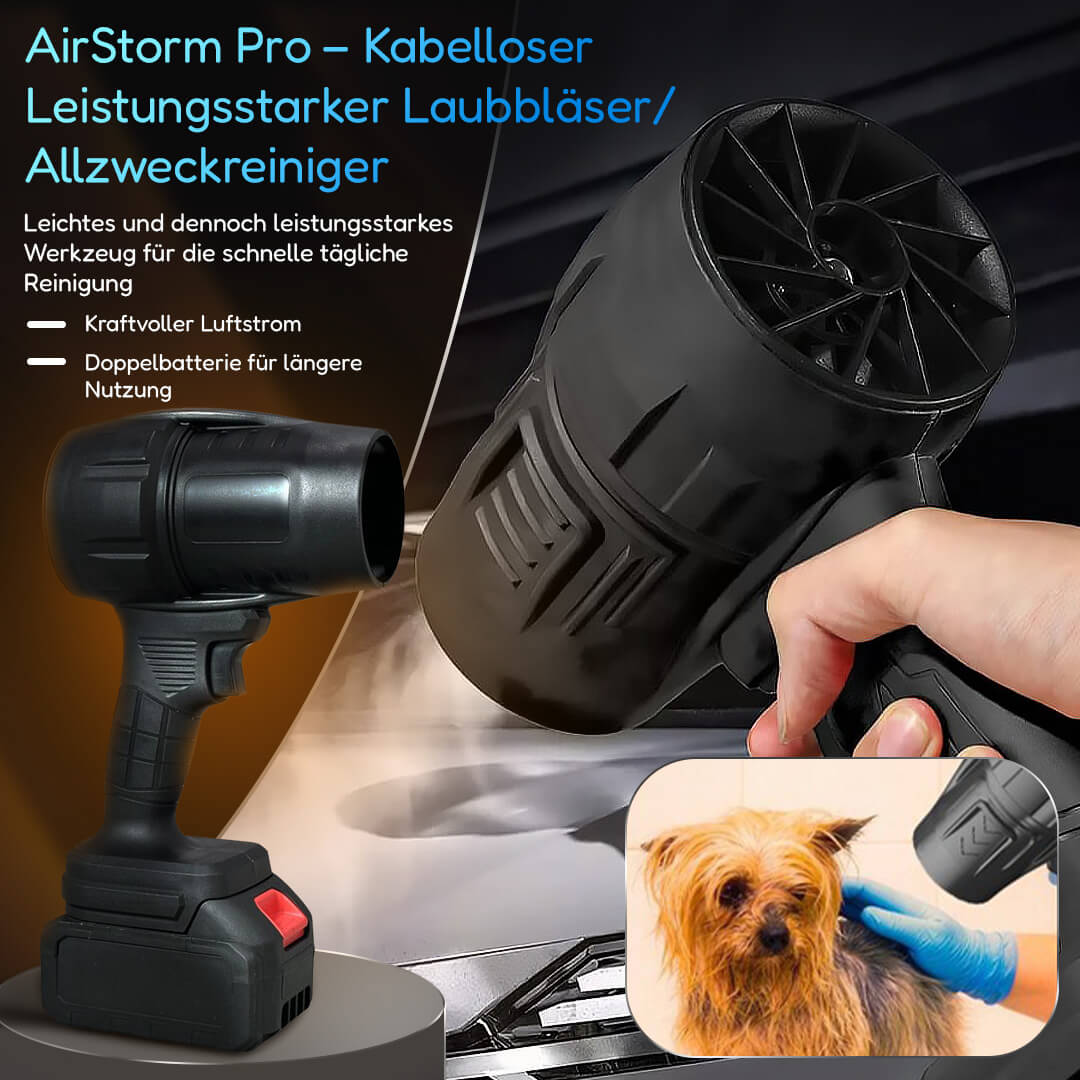 AirStorm Pro – Kabelloser Hochleistungsbläser für Haus &amp; Garten