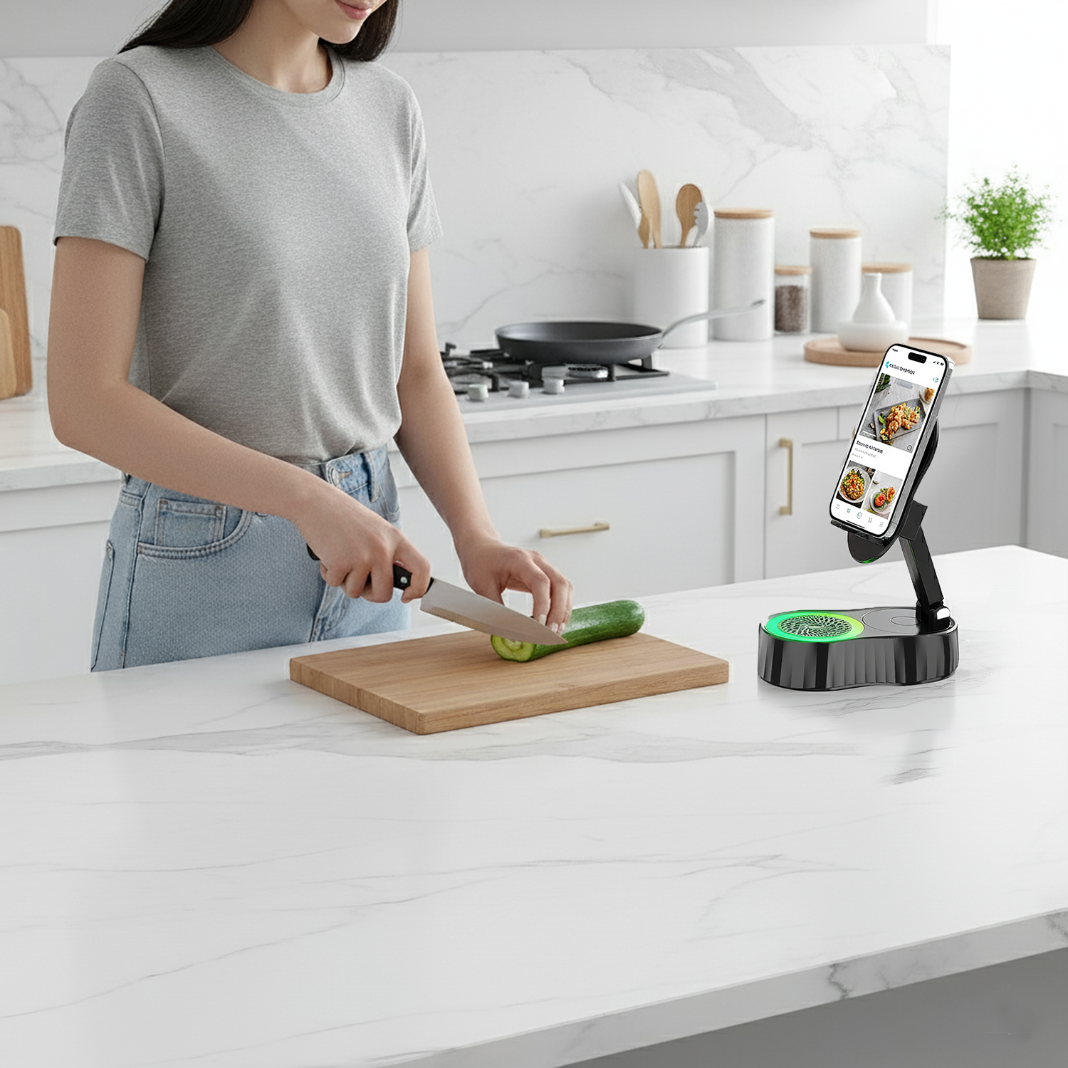 AuraDock Tragbare Sound-Dockingstation – Mit Powerbank &amp; Stimmungslicht