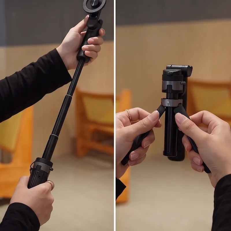 MagStick Pro wechselt vom Selfie-Stick zum Stativ