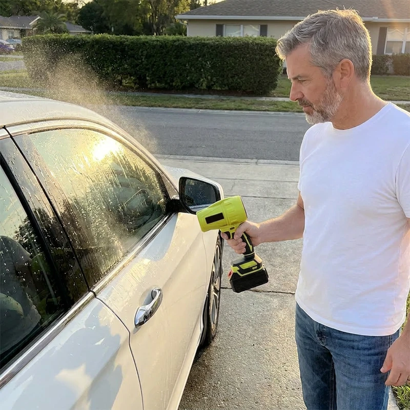 Autopflege-Profi bläst Wasser aus Ritzen mit AirStorm V2